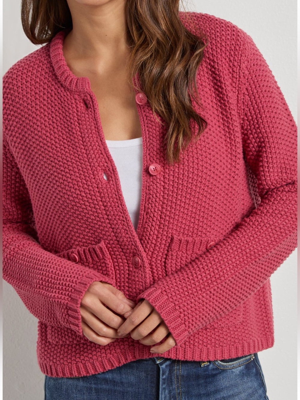 Splendid Angelica Cardigan NWT Pockets Cotton Blend Chunky Knit Button Cardigan